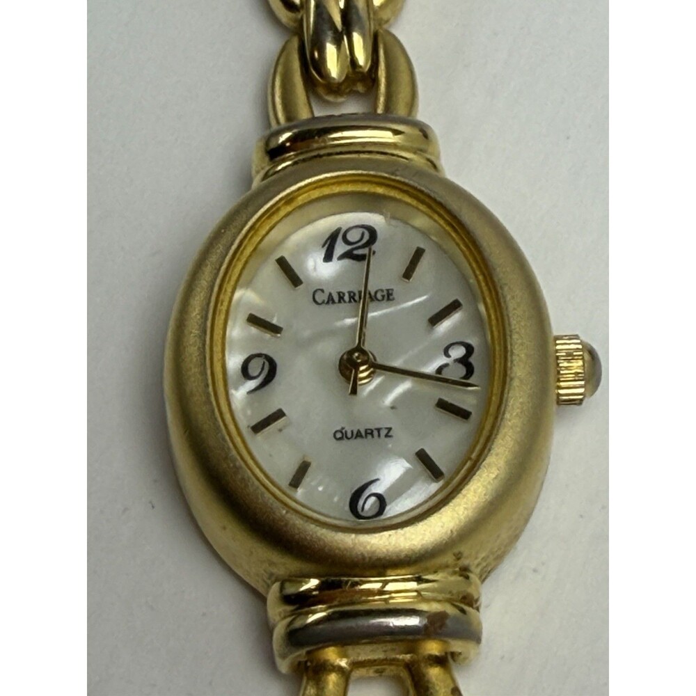 Carriage by Timex Women’s Gold Tone Quartz Watch 19mm Fresh Battery